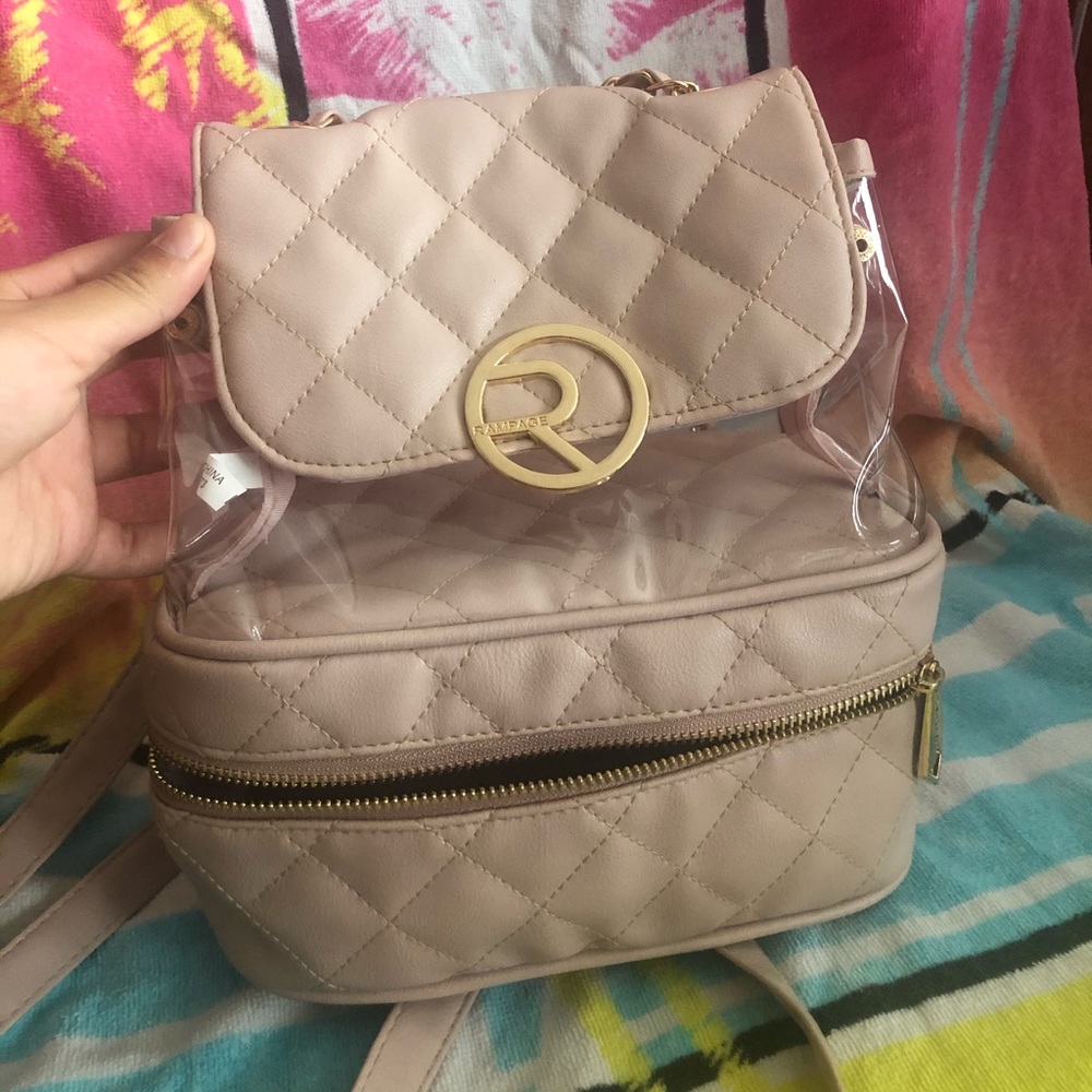 Beige Small Medium Backpack